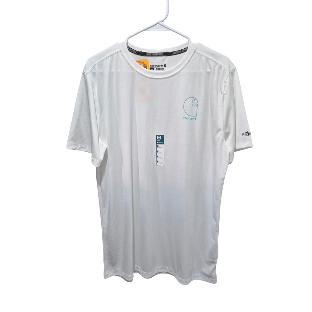 Carhartt Force‎ Sun Defender T-Shirt Mens Medium Relaxed Fit White